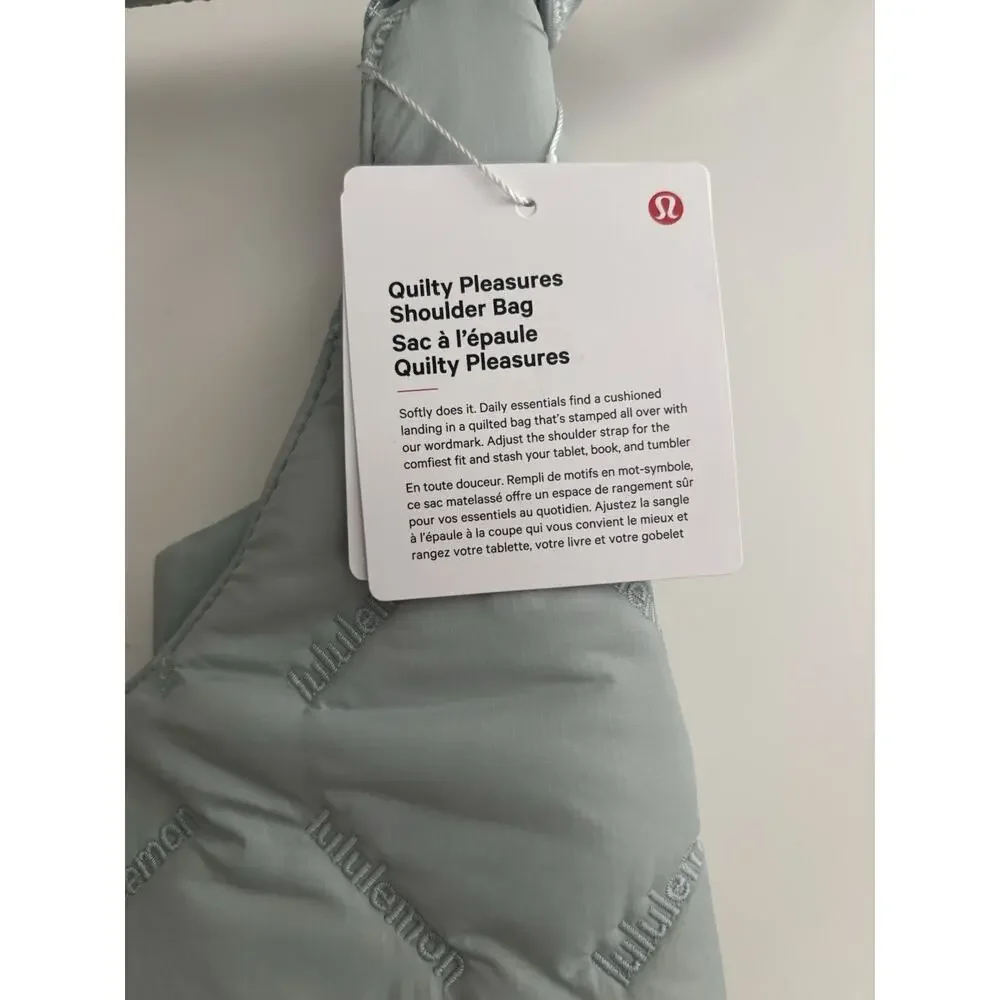 lululemon Quilty Pleasures Large Quilted Shoulder Bag Zip Detachable Strap 14L